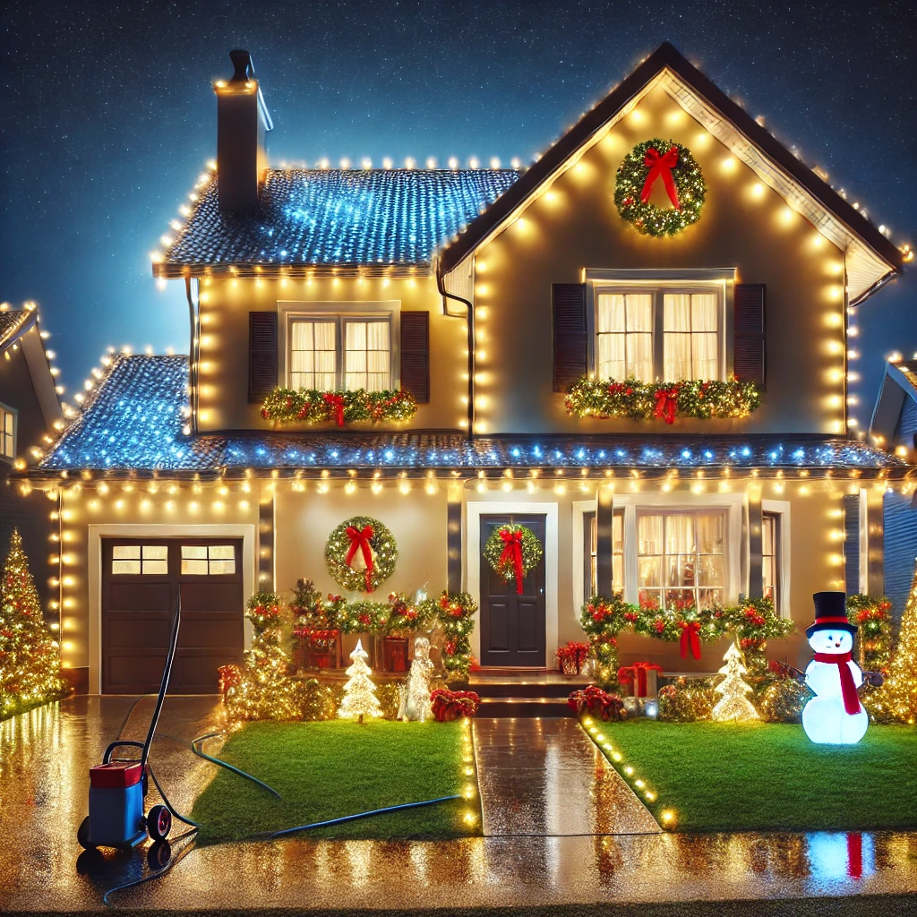 The Benefits of Pressure Washing Before Hanging Christmas Lights