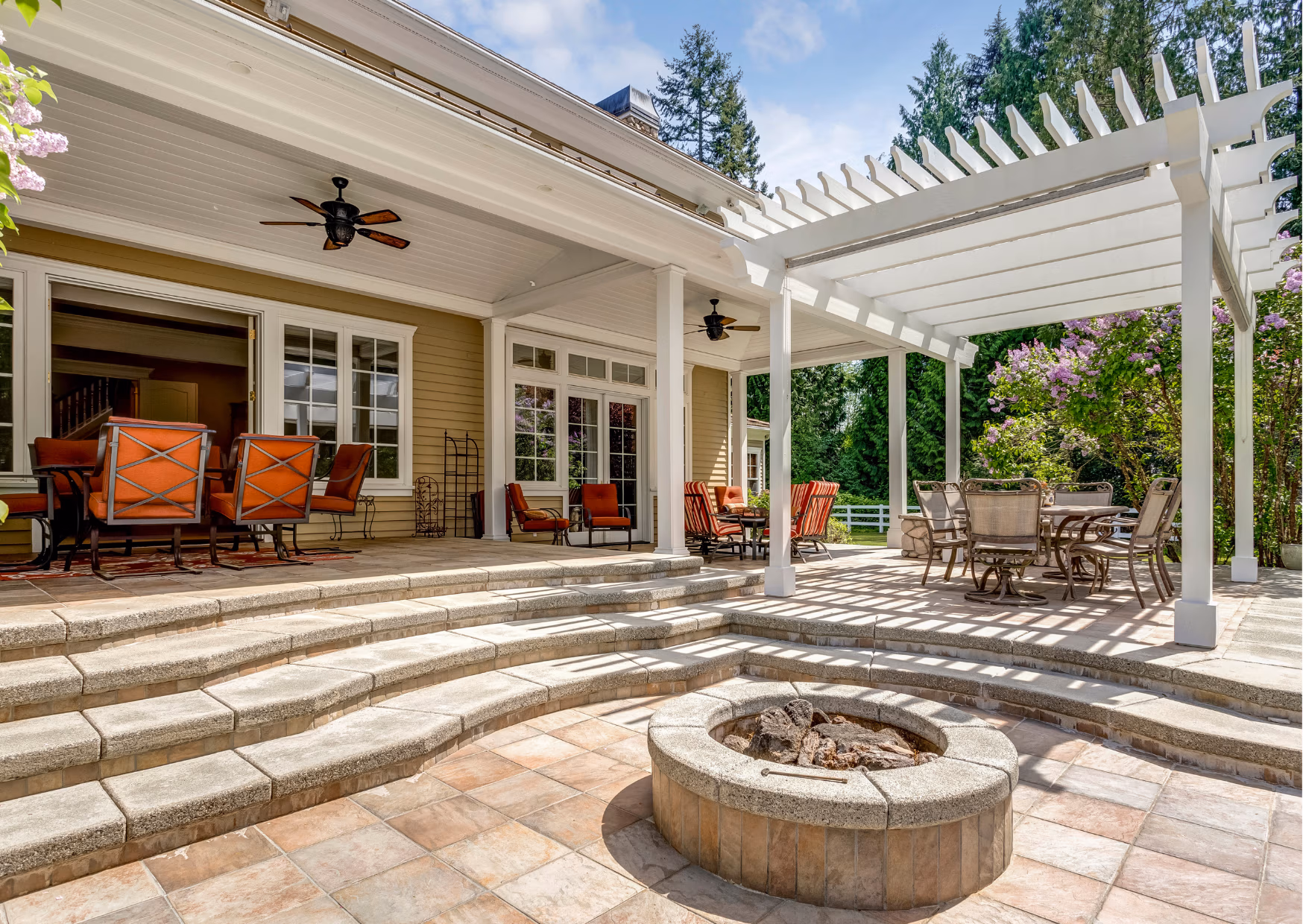 Paver patio pressure washing and cleaning service restoring outdoor surfaces at a residential home in Tallahassee Florida.