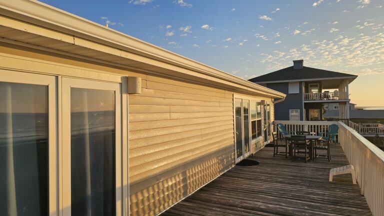 Clean vinyl siding and deck at beachfront home in Apalachicola, FL