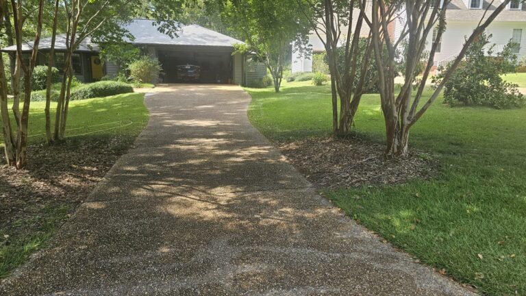Clean aggregate driveway after pressure washing in Tallahassee, FL